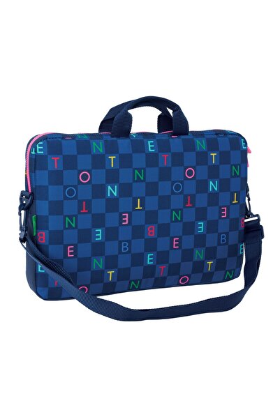 Benetton Laptop Case Damero Navy Blue 40 x 27 x 4 cm