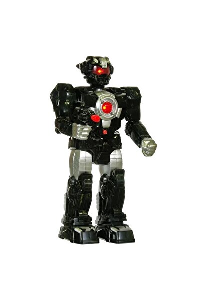 divendi-ro Jucărie robot, cu mișcare, sunet și lumini, brațe reglabile și mers motorizat, 20x10x38cm, negru