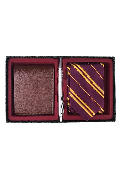 OEM Set bărbătesc, 3 piese, portofel/pix/cravată, 24x15cm, multicolor, M3