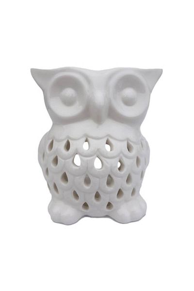 OEM Ceramic Support for Aromatic Oils, Owl Shape, 9 x 11 cm