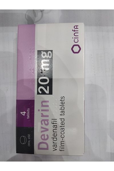 DEVARIN 20 MG 4 FILM-COATED TABLETS (VARDENAFIL)