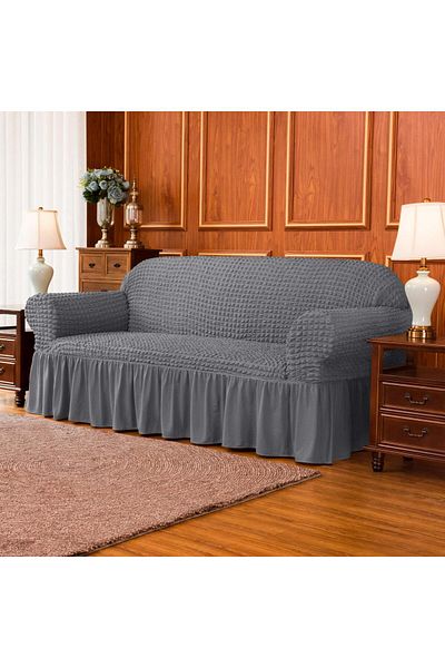 COOYA 3-Seater Bubble Type Pattern Sofa Cover, Exquisitely Detailed And Beautifully, 250x100x80cm, Grey