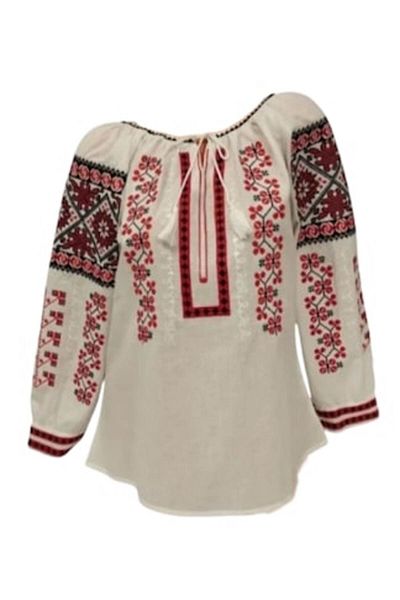 OEM Traditional Women's Blouse - Red and White, Size 3XL