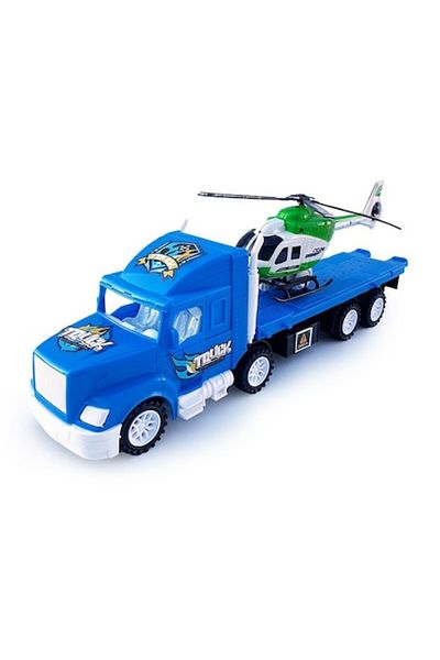 OEM Set din plastic format din transportor cu elicopter, albastru, 44x16 cm