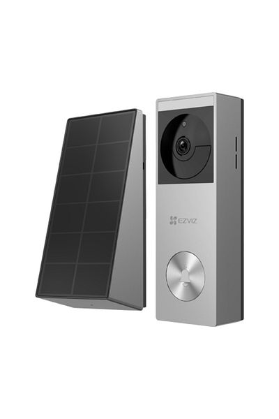 EZVIZ Smart video doorbell, Wi-Fi, 2K, Solar panel, 5200mAh battery, PIR, IR 6M, 32GB storage -CS-HP3(3MP)