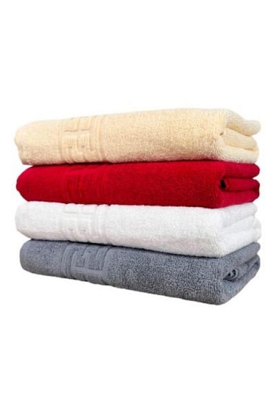 OEM Set 4 prosoape de baie, Bumbac, Bordura Greceasca, 500g/m², 70x140cm, Multicolor, M2
