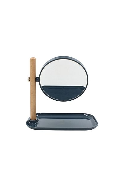 Bathroom Solutions Oglindă de machiaj, Soluție pentru baie, 15,5 x 22 cm, culoare antracit
