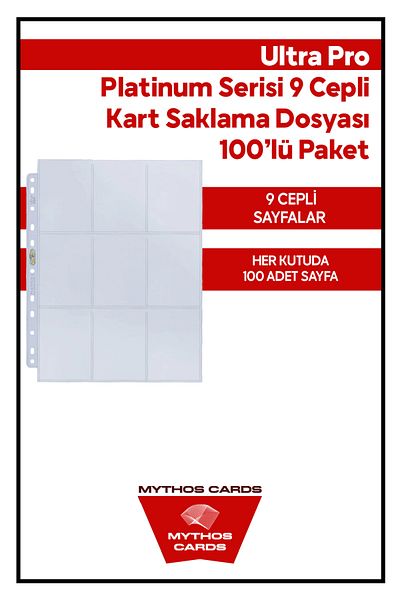Mythos Cards Ultra Pro - Platinum Series 9 Pocket Card Storage File 100 Pack
