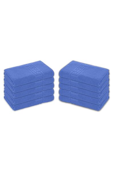 OEM Set 10 prosoape de baie, Bumbac, Bordura Greceasca, 500g/m², 70x140cm, Albastru