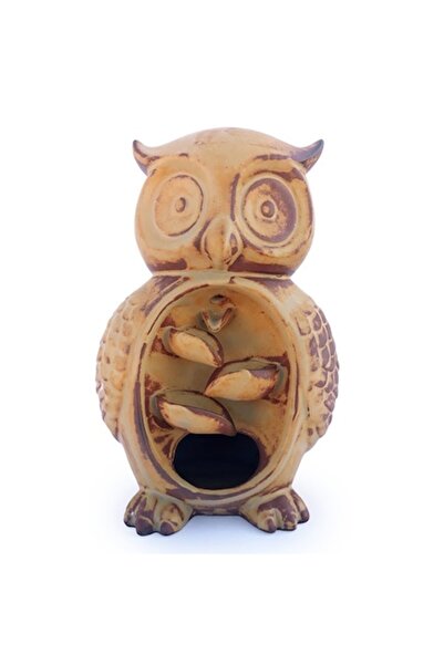 OEM Lumânare ceramică în formă de bufniță cu suport pentru con de parfum, 16 ...