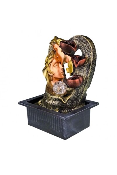 OEM Fantana electrica, din rasina, cu bust fata si baiat, 24X33 cm multicolor