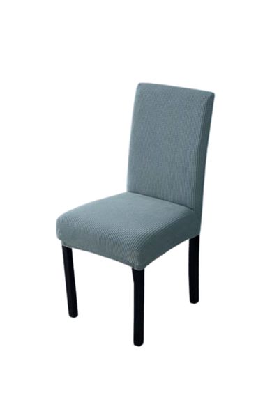 OEM Chair Cover, Sonia-Home, Grofat and Velvet Material, Uni, Bluish Gray