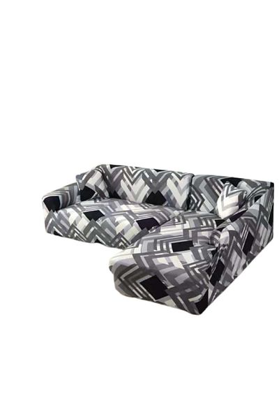OEM Husă elastică pentru canapea de colț, Comfort, elastan, 145x185cm/185x230cm, model fără culori