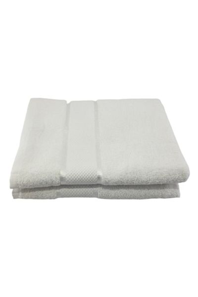 OEM Set of 2 White Bath Towels, 70x130 cm, 100% Cotton, 400 GSM