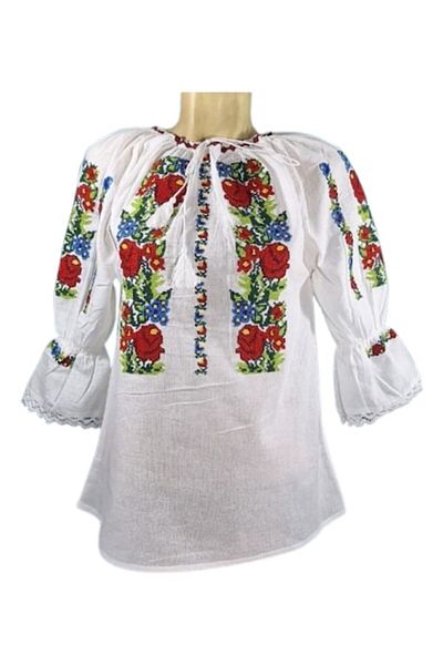 OEM Women's Traditional Romanian Blouse, Cotton, Multicolored, Size L