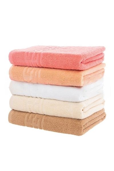 OEM Set 5 Bath Towels, Cotton, Uni, Greek Border, 500g/m², 70x140cm, M28, Multicolor