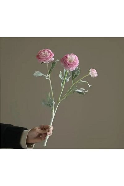 YDGR Μονόκλαδο Τεχνητό Ranunculus Peony – 50 cm Διακοσμητικό Λουλούδι