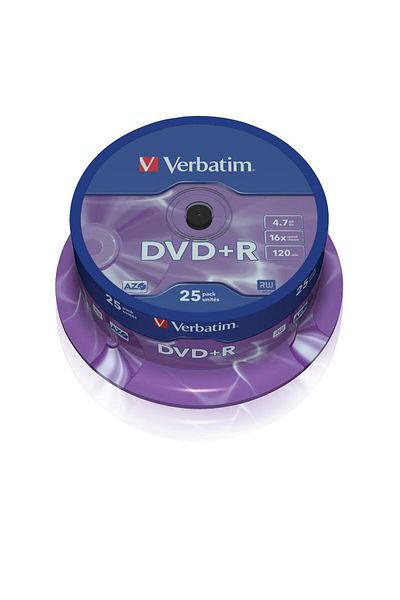 Verbatim DVD+R 16X 4.7GB Branded, 43500