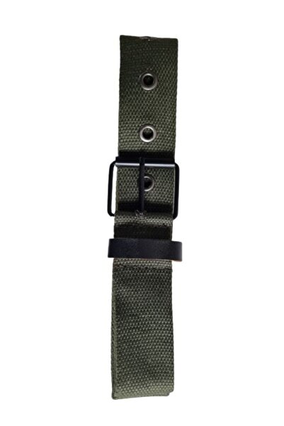 OEM Canvas Belt with Metal Buckle, Length 120cm, Width 4cm, Khaki