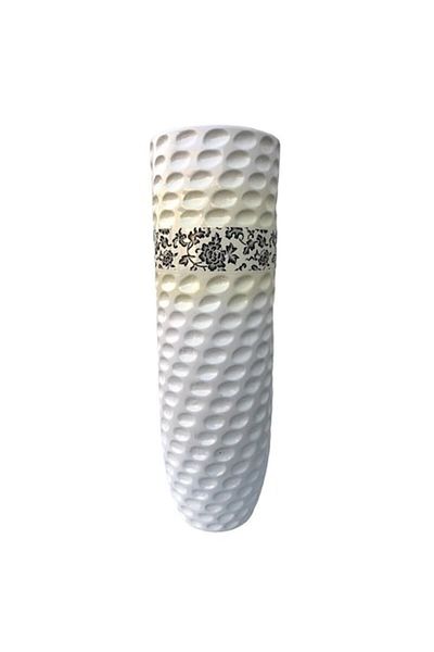 OEM Ceramic Vase with Geometric Patterns and Flowers, M1, 19x62 cm
