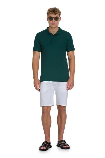 Hatemoğlu Green Regular Fit 100% Cotton Polo Neck T-Shirt