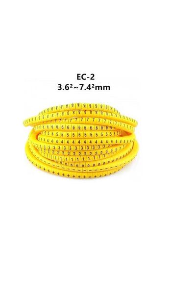 Mykablo EC-2 "0-9" Arası 10 Ayrı Numara Kablo Numaratörü - 250 Adet