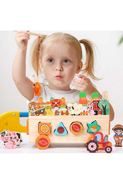 divendi-ro Mașinuță din lemn, jucării cu motor, sortator de forme și pescuit ...