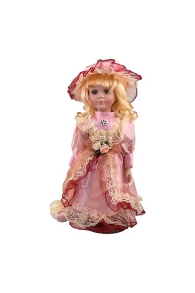 OEM Păpușă decorativă din ceramică, multicoloră, 13x35 cm, M3