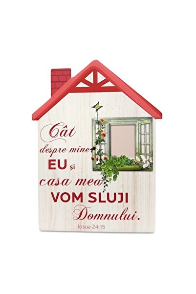 OEM Decorațiune murală ceramică în formă de casă cu citate biblice, M1, 15x20 cm