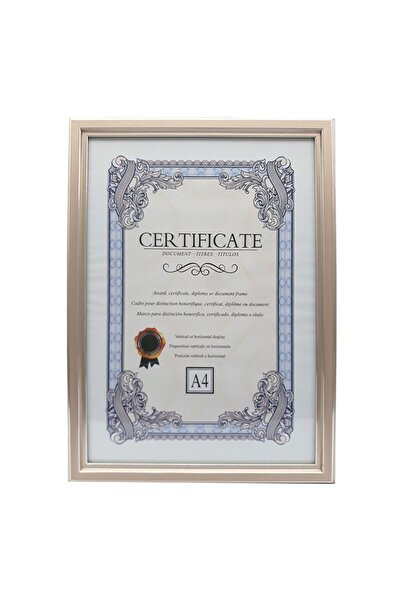 OEM Plastic Photo Frame A4, Wood Imitation, Cream, 24x32cm