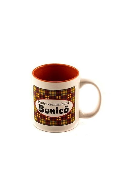 OEM Cană ceramică inscripționată „Pentru cea mai bună bunică”, 200 ml