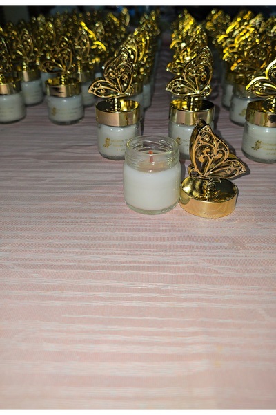 yağmur candle Kelebek Kanatlı Özel Günlerinizde Yanınızda OLan Minik Kokulu Mum