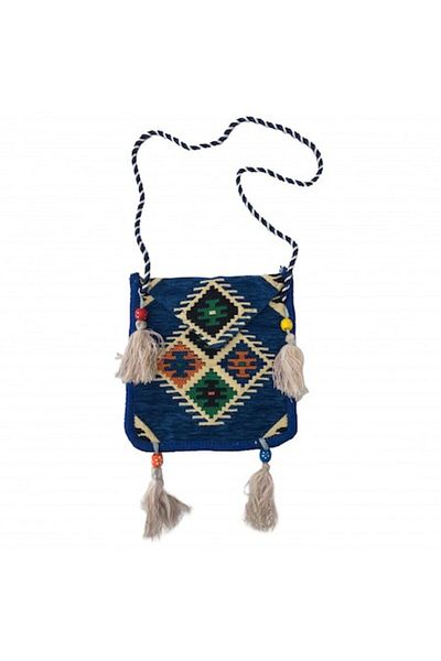 OEM Geanta cu Ciucuri, Broderie Traditional, Poliester, 23x26cm, Multicolor