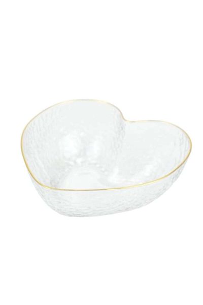 OEM Fructiera din plastic in forma de inima, 18x18.5x6.4 cm, transparent