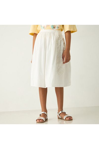 ELIGO Lace Detail Skirt with Semi-Elasticated Waistband