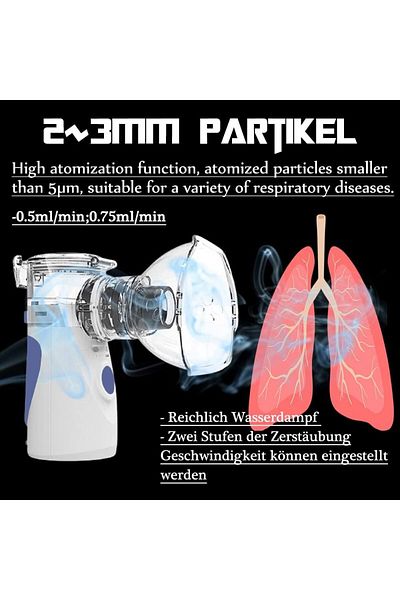 COOYA USB Rechargeable Nebulizer Machine,with Adjustable Mask,Atomisation Speed with 2 Speeds,Portable