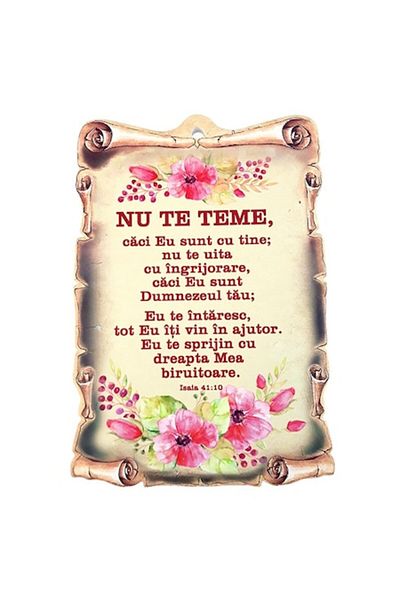 OEM Decorațiune murală ceramică în stil papirus cu texte religioase, M3, 15x22 cm