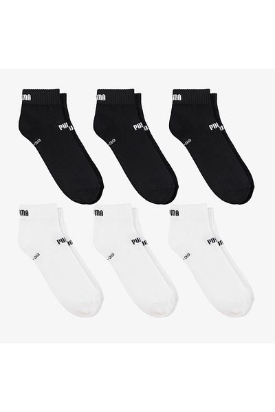 Puma Elements Quarter Unisex White 6-Piece Socks
