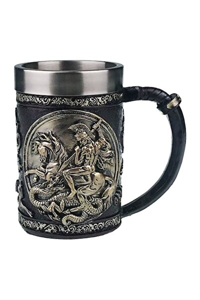 OEM Double-Walled Resin Mug with Stainless Steel Interior 10x14 cm