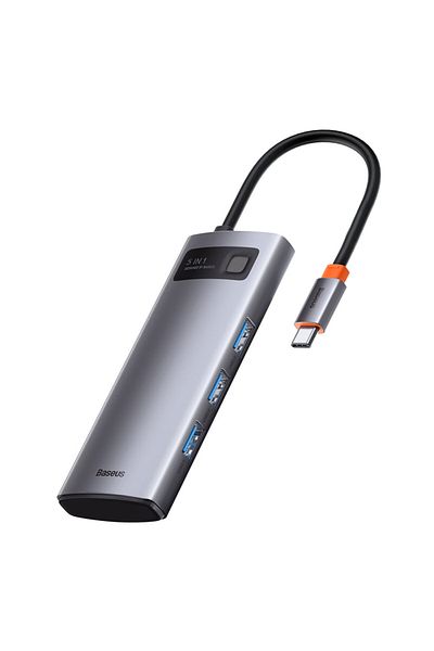 Baseus Multifunkcjonalny HUB USB 5w1 USB-C PD 100W HDMI szary