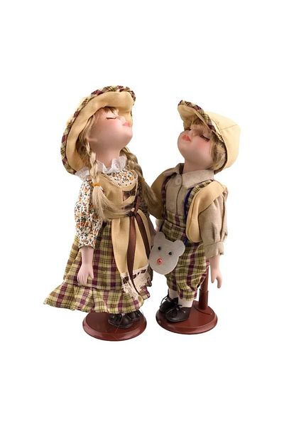 OEM Set 2 Decorative Figurines, Love at First Sight, 21x31 cm, Multicolor, Ceramic