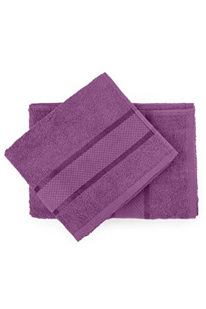 OEM Set 2 prosoape de baie, Bumbac, 400g/m², 50x90cm/70x135cm, Mov