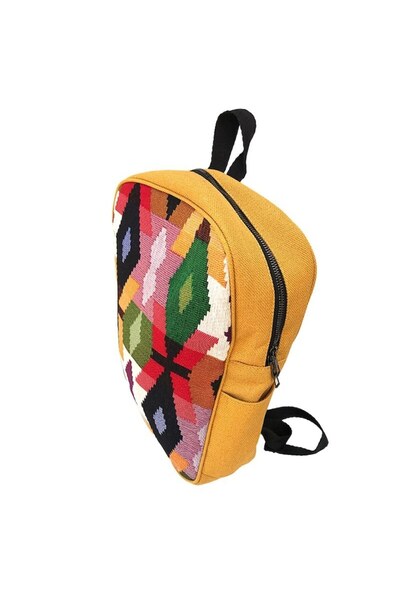 OEM Rucksack made of textile material with geometric print, 30x37 cm