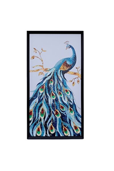 OEM Tablou cu ramă de plastic și aplicații de pietre colorate, 83x43cm