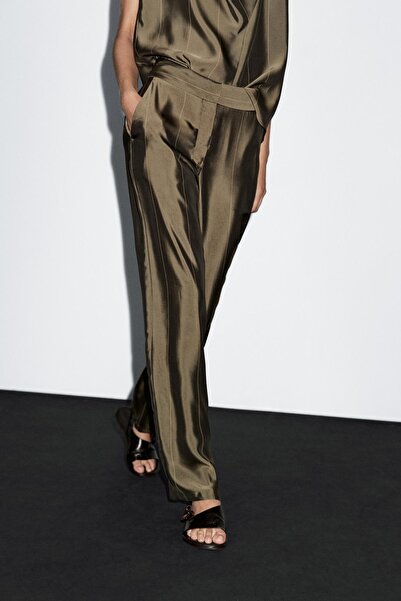 Massimo Dutti Çizgili dökümlü pantolon