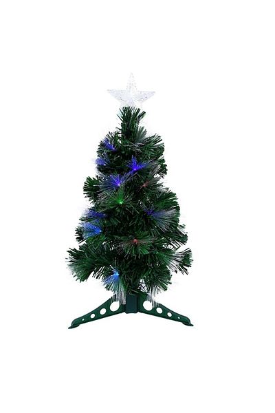 OEM Brad de Crăciun artificial cu lumini LED albastre, 35x63cm, verde