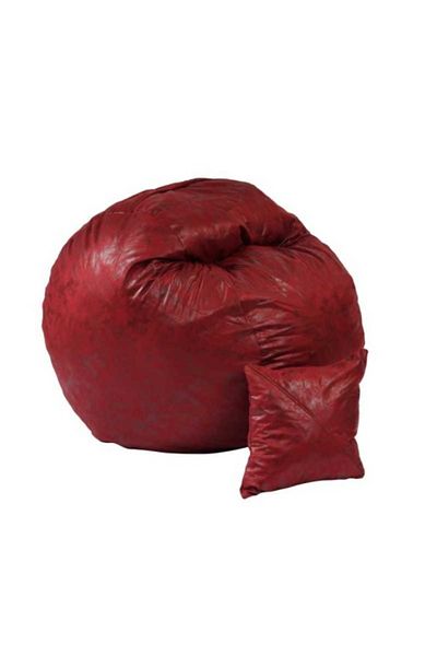Pufrelax Methuselah Armchair Set with Cushion, Textile Material - Cranberry