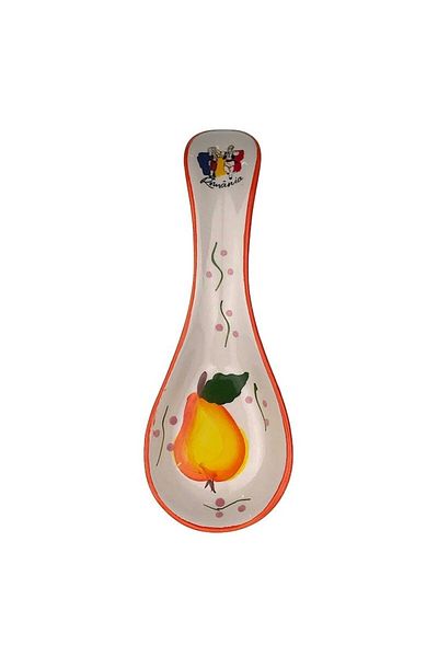 OEM Suport lingura, ceramica, model fructe si legume, 9x27cm, multicolor, para