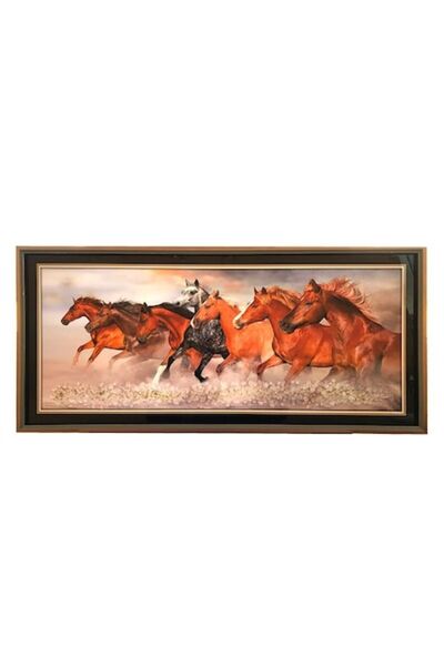 OEM Pictură, Ramă din plastic, Imagine imprimată și pietre aplicate, 92x42cm,...