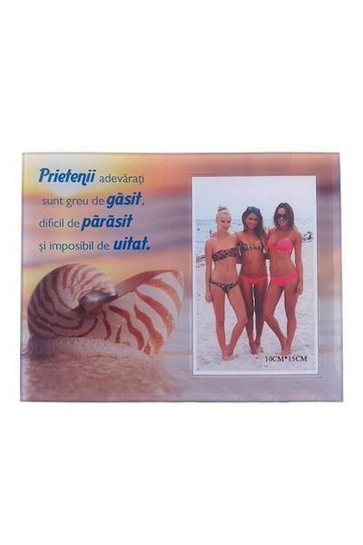 OEM Rama Foto, Sticla, Mesaje despre Prietenie, 10x15cm, Multicolor, M5